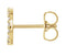 14k Yellow Gold Gold Diamond Letter 'D' Initial Stud Earring (Single Earring) (.07 Ctw, GH Color, I1 Clarity)