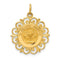 14k Yellow Gold Spanish Communion Cup Medal Pendant (20.1X18.4MM)