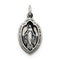 Sterling Silver Antiqued Miraculous Medal (20X10 MM)