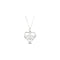 CZ Filigree 'Pure in Heart' Rhodium Plate Sterling Silver Pendant Necklace,18"