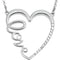 Diamond 'Love' Heart Infinity Pendant Necklace in 14k Rose Gold, 18" (1/6 Cttw)