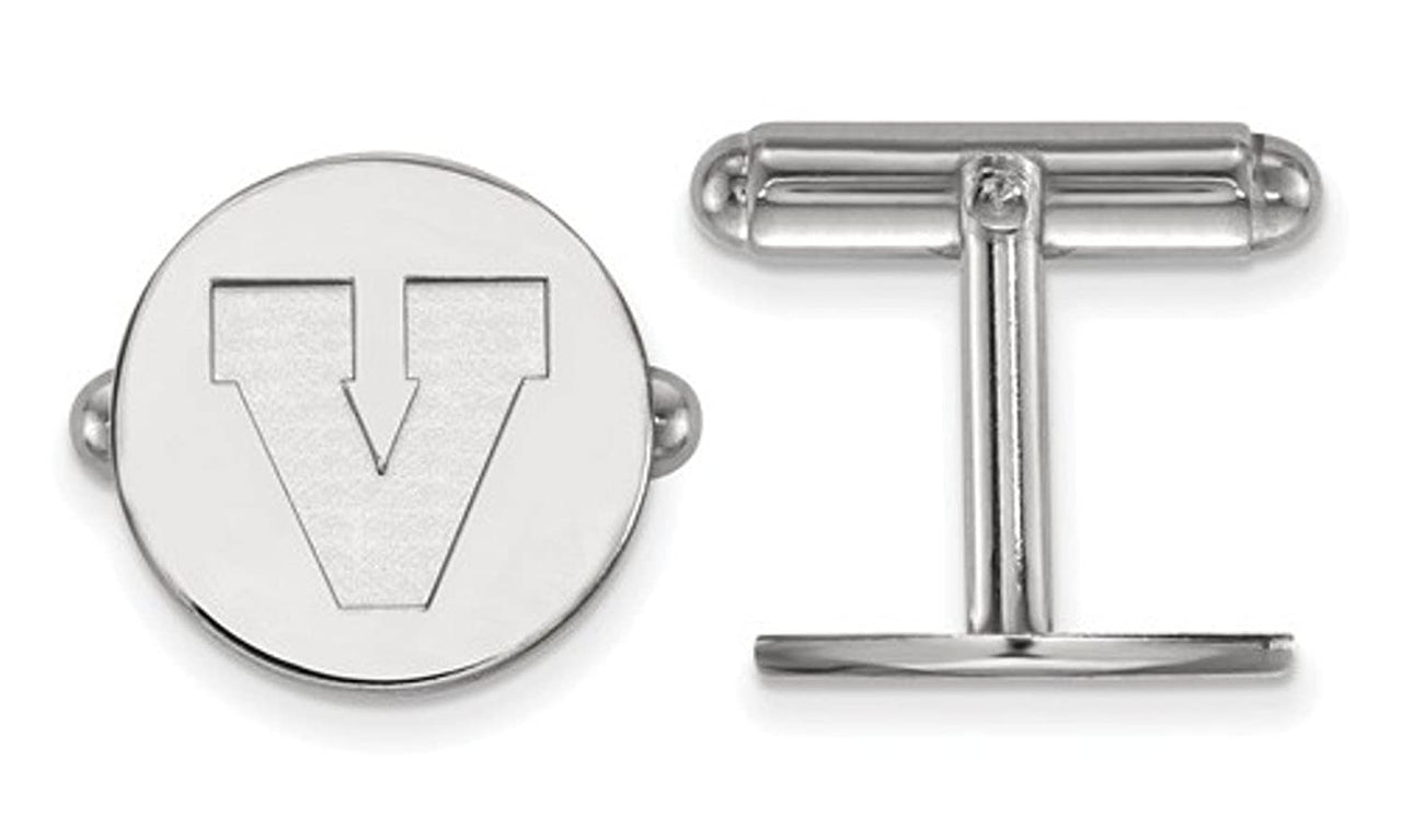 Rhodium-Plated Sterling Silver University Of Virginia Cuff Links, 15MM