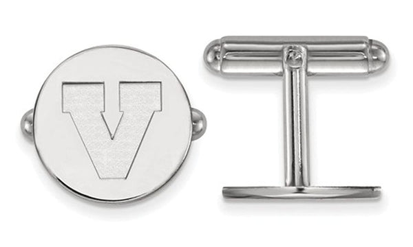 Rhodium-Plated Sterling Silver University Of Virginia Cuff Links, 15MM