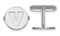 Rhodium-Plated Sterling Silver University Of Virginia Cuff Links, 15MM