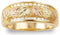 Men's 22-Stone Diamond Oval Band 22-Stone Diamond Band, 12k Green and Rose Gold Black Hills Gold Motif (0.33 Ctw)