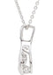 Mystara Diamond Teardrop Pendant Necklace in 14k White Gold, 18" (.07 Cttw)