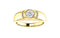 Men's Bezel Set Diamond 14k Yellow Gold Band, Size 11 (.50 Cttw, GH Color, I1 Clarity)