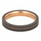 14k Rose Gold 3mm Comfort Fit Sandblast Titanium Wedding Band