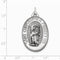 Sterling Silver Antiqued Satin St. Christopher Medal