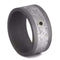 Black Diamond Gibeon Meteorite 10mm Comfort-Fit Sandblasted Titanium Wedding Band 10mm Comfort-Fit Sandblasted Titanium Wedding Band