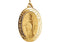 18k Yellow Gold Oval Miraculous Medal (29x20 MM)