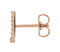 14k Rose Gold Diamond Letter 'L' Initial Stud Earring (Single Earring) (.04 Ctw, GH Color, I1 Clarity)