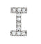 Rhodium-Plated 14k White Gold Diamond Letter 'I' Initial Stud Earring (Single Earring) (.04 Ctw, GH Color, I1 Clarity)