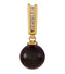 14k Yellow Gold Black Akoya Cultured Pearl and Diamond Pendant