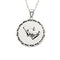 Diamond 'Too Blessed' Double Heart Pendant Necklace in Rhodium Plate Sterling Silver, 18"