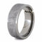 2-Stone Moissanite, Gibeon Meteorite 8mm Comfort-Fit Titanium Wedding Band