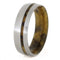 Yellow Sindora Wood 7mm Comfort-Fit Matte Titanium Wedding Band