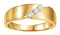 Mens Three Stone 14k Yellow Gold Band, Size 10 (.21 Cttw, GH Color, SI2-SI3 Clarity)