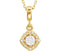 Diamond Halo Round Pendant Necklace in 14k Yellow Gold, 18" (1/5 Cttw)