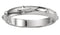 Rhodium-Plated 10k White Gold 4mm Rosary Ring, Size 4