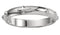 Rhodium-Plated 10k White Gold 4mm Rosary Ring, Size 5