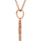 Petite Diamond Star 14k Rose Gold Pendant Necklace, 16" (1/6 Cttw)