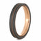 14k Rose Gold 3mm Comfort Fit Sandblast Titanium Wedding Band