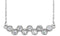 Platinum Bezel-Set Diamond Bar Necklace, 16-18" (0.5 Ctw, G-H Color,I1 Clarity)