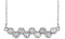 Bezel-Set Diamond Bar Necklace, Rhodium-Plated 14k White Gold, 16-18" (0.5 Ctw, G-H Color, I1 Clarity)