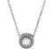 Diamond Solitaire Granulated Bead Design Slide Rhodium Plate 14k White Gold Pendant Necklace, 16" (.10 Cttw)