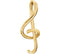 Sliding Treble Clef Musical Note 14k Yellow Gold Pendant