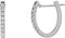 Diamond Hoop Earrings, 14K White Gold (1/5 Ctw, Color H-I , Clarity I1)