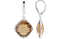 Two-Sided 21 Ctw Checkerboard Honey Quartz Antique Cushion Sterling Silver Earrings