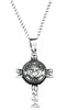 US Navy Halo Cross Sterling Silver Pendant Necklace, 24