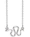 Snake Necklace, Rhodium-Plated 14k White Gold, 18"