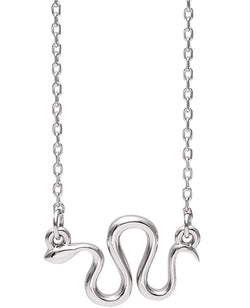 Platinum Snake Necklace, 18"