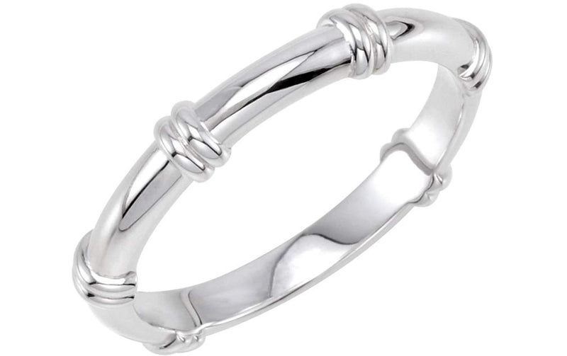 Stackable 3.5mm Sterling Silver Life Ring