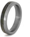 Slim Profile Dinosaur Bone 4mm Comfort-Fit Brushed Titanium Wedding Band, Size 15.5