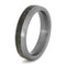 Slim Profile Dinosaur Bone 4mm Comfort-Fit Brushed Titanium Wedding Band