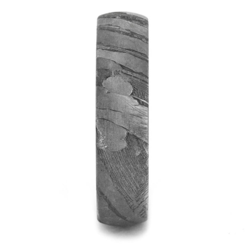 Seymchan Meteorite Overlay 5mm Comfort-Fit Matte Titanium Band