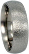 Round Profile with Frosted Finish Titanium 6mm Comfort Fit Band, Size 13.75