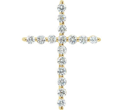 Diamond Cross 14k Yellow Gold Pendant (.625 Ctw, G-H Color, I1 Clarity)