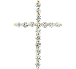 Diamond Cross 14k Yellow Gold Pendant (.33 Ctw, G-H Color, I1 Clarity)