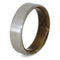 Whiskey Barrel Oak 6mm Comfort-Fit Brushed Titanium Wedding Band