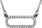 30-Stone Diamond Horizontal Rectangle 14k White Gold Pendant Necklace, 16" ( 0.16 Cttw)