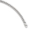 Men's Rhodium-Plated 14k White Gold 7mm Beveled Curb Bracelet, 8 "