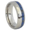 Lapis Lazuli Inlay 6mm Comfort Fit Titanium Wedding Band