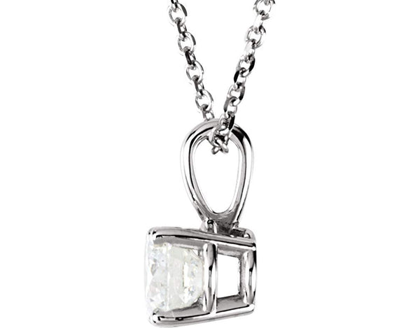 Diamond Pendant Necklace in 14k White Gold, 18" (.50 Cttw)