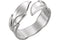 Platinum Bypass Rose Leaf Ring, Size 5.5