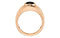 Men's Oval Onyx 25mm 14k Rose Gold Band